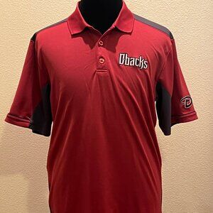 Majestic Arizona Diamondbacks MLB Polo Shirt Men's L Red Gray